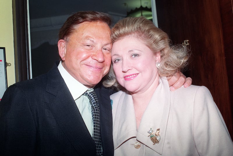 Barbara Taylor Bradford with her husband Robert Bradford in 1993. Photograph: Bob Dear/PA Wire