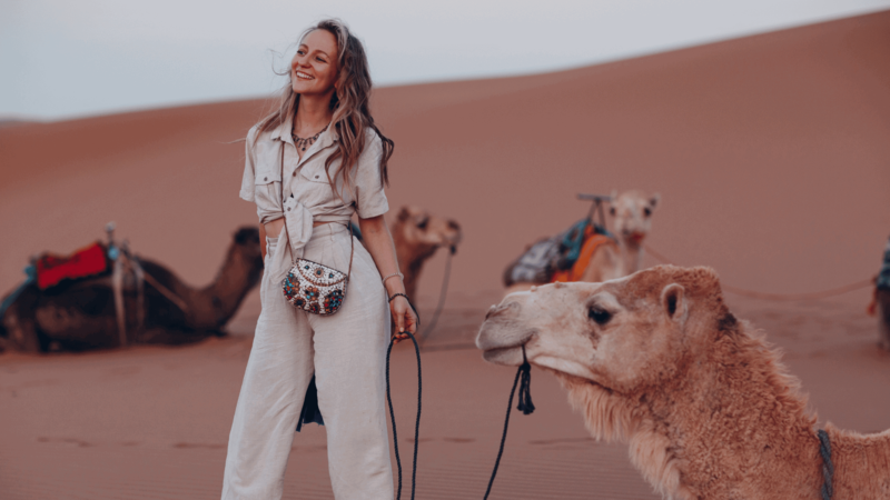 Mary recommends a camel ride through the Agafay Desert, a real Laurence of Arabia moment