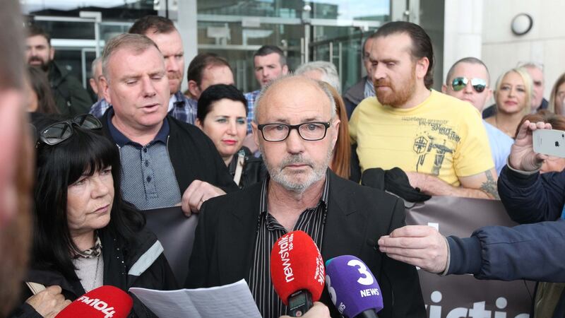 Peter Herbert at Dublin Circuit Criminal Court after the defendants were all found not guilty on charges of false imprisonment. Photograph: Collins Courts