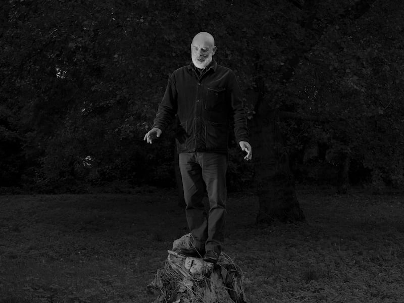 Brian Eno near his home in Norfolk, England. Photograph: Kalpesh Lathigra/New York Times