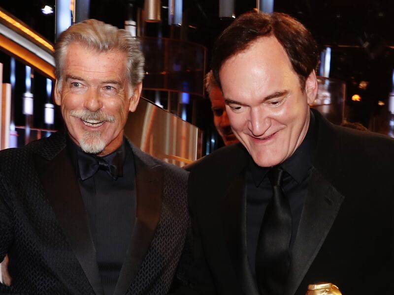 Pierce Brosnan and Quentin Tarantino have yet to team up for a James Bond throwback. Photograph: Christopher Polk/NBC/NBCU Photo Bank