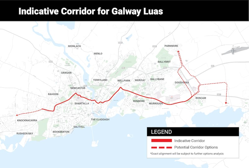 Consultants feasibility report on Galway Luas