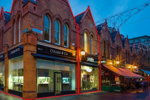 Shops on Castle Market and Drury Street go for €450,000 above guide