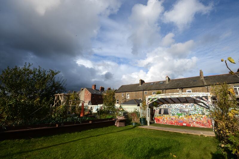 Mud Island Community Garden. Photograph: Dara Mac Dónaill