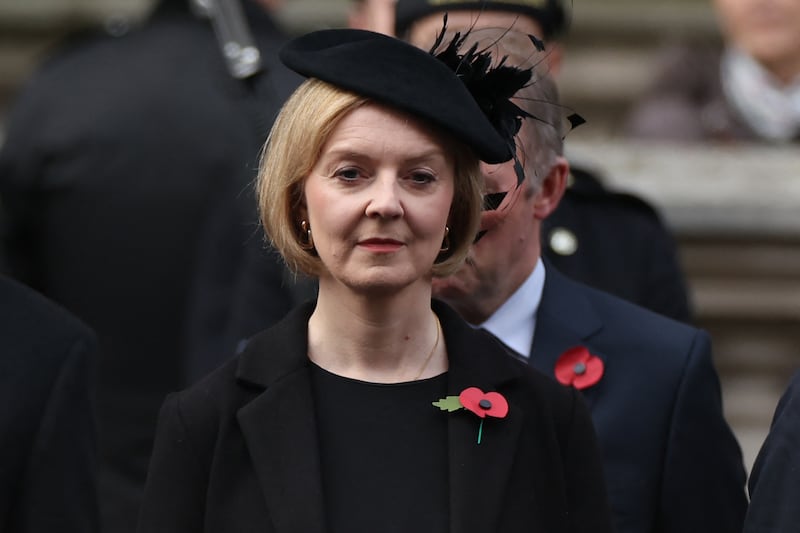 Former British prime minister Liz Truss pictured in London on November 13th. Photograph: Isable Infantes/AFP