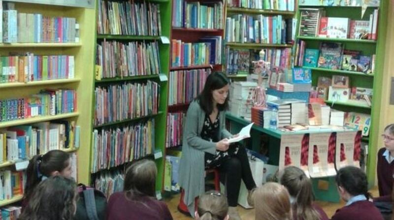 Natasha Mac a’Bháird at a Dubray Books event