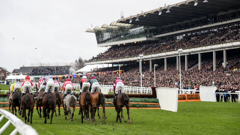 Action from the 2019 Racing Post Arkle Challenge Trophy Novices’ Chase at Cheltenham. Photograph: Dan Sheridan/Inpho