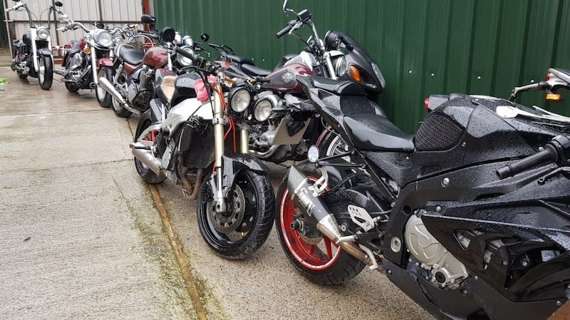 The Criminal Assets Bureau seized 10 motorcycles during the raid