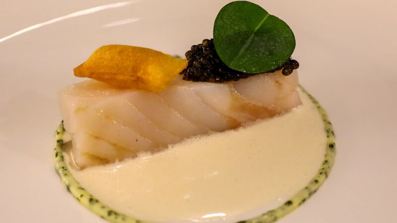 Turbot, oyster and caviar dish by Mark Moriarty.