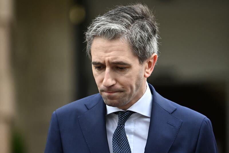 Simon Harris in Belfast on Friday, on his first visit to Northern Ireland as Taoiseach. Photograph: Charles McQuillan/Getty Images