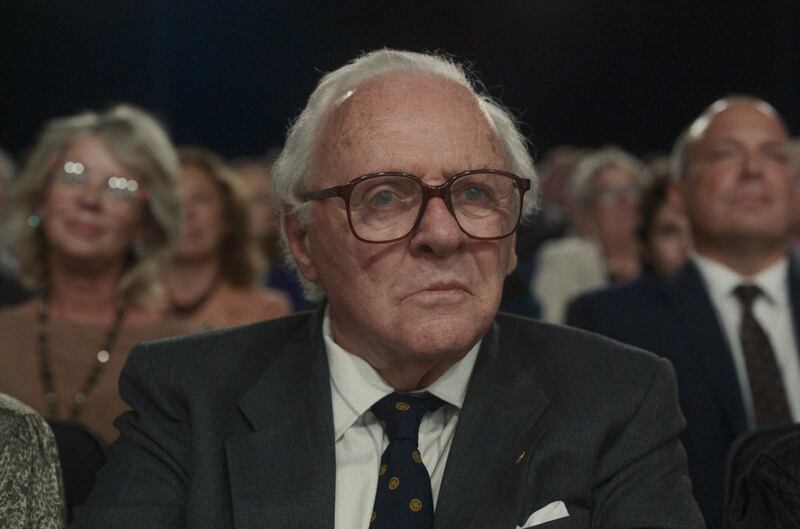 Anthony Hopkins as Nicholas Winton in One Life. Photograph See-Saw Films