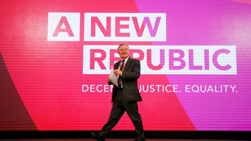 Labour leader Brendan Howlin at the annual party conference opening evening in Dublin on Friday. Photograph: Nick Bradshaw/The Irish Times