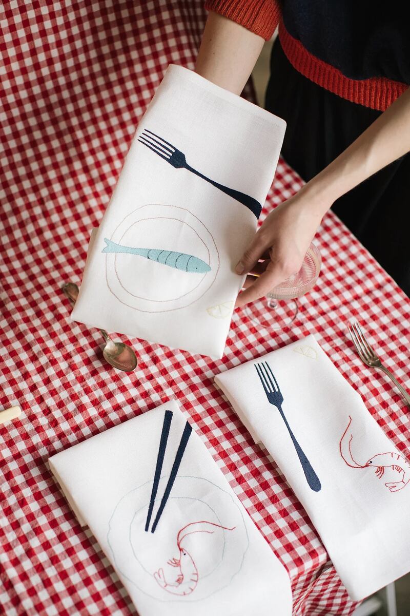 Bring a sense of fun to the table with Jennifer Slattery Textiles napkins