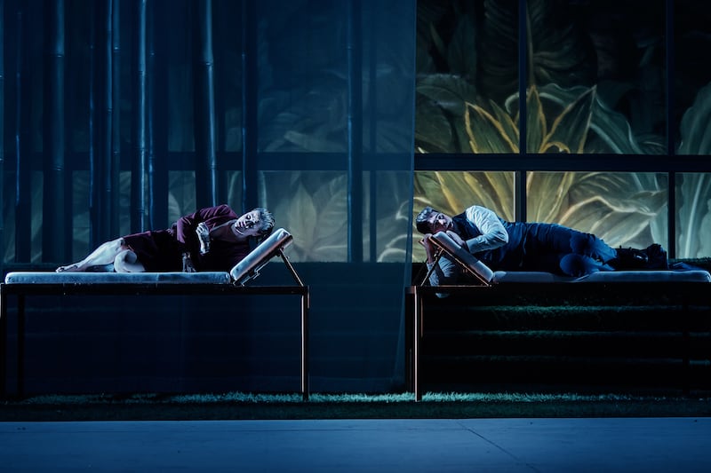 Wexford Festival Opera 2024: Lavinia Bini and Andrew Morstein in Le Maschere, by Pietro Mascagni. Photograph: Patricio Cassinoni