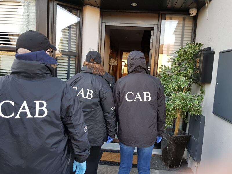 Members of the Criminal Assets Bureau at James Gately's Coolock home