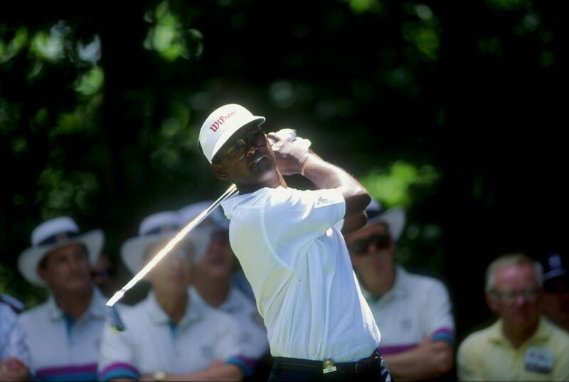 Vijay Singh in action during the 1993 US Open in New Jersey. Photograph: Gary Newkirk/Allsport