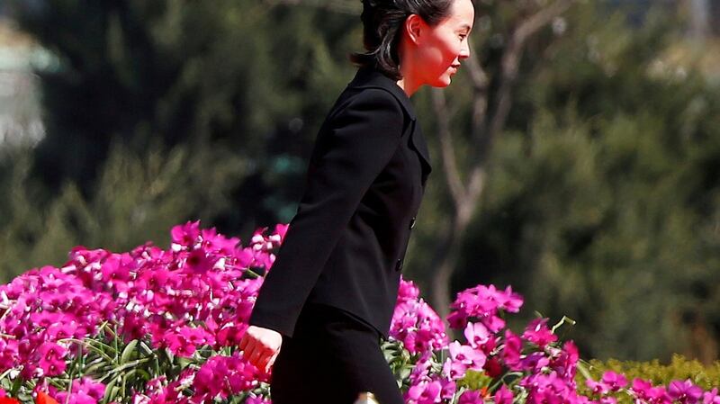 Kim Yo Jong, sister of North Korean leader Kim Jong Un, attends an opening ceremony of a newly constructed residential complex in Ryomyong street in Pyongyang, North Korea. Photograph: REUTERS/Damir Sagolj