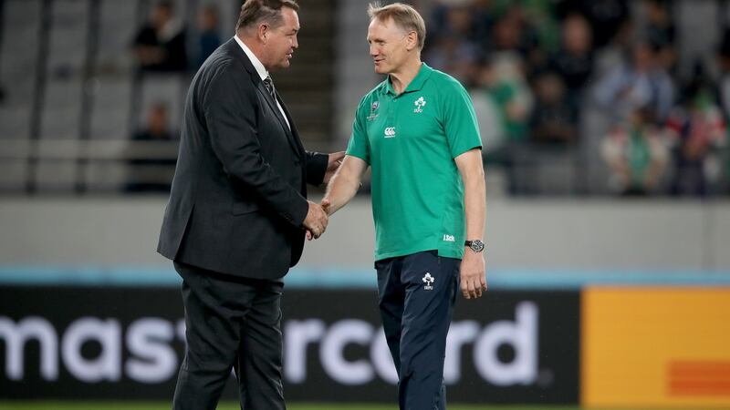 Joe Schmidt’s Ireland team conquered the All Blacks, twice. Before their World Cup meeting. File photograph: Inpho