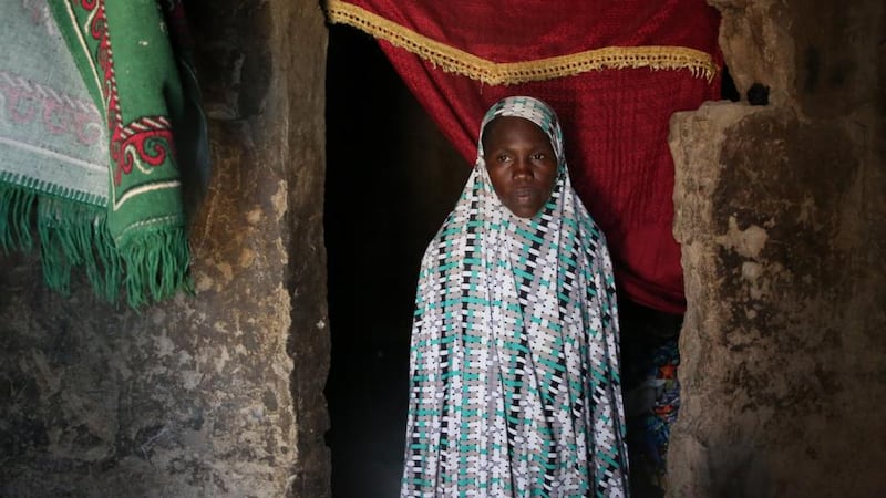 Fanna Mohammad, whose family face eviction from the single room they live in after falling three months behind on rent. Maiduguri, Borno State, Nigeria. Photograph: Sally Hayden