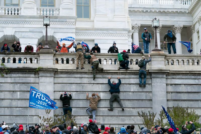 The disturbance at the US Capitol om January 6th, 2021. Photograph: AP