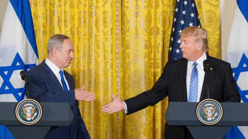 Israeli prime minister Binyamin Netanyahu visited Donald Trump at the White House in 2018. Photograph: Michael Reynolds/EPA