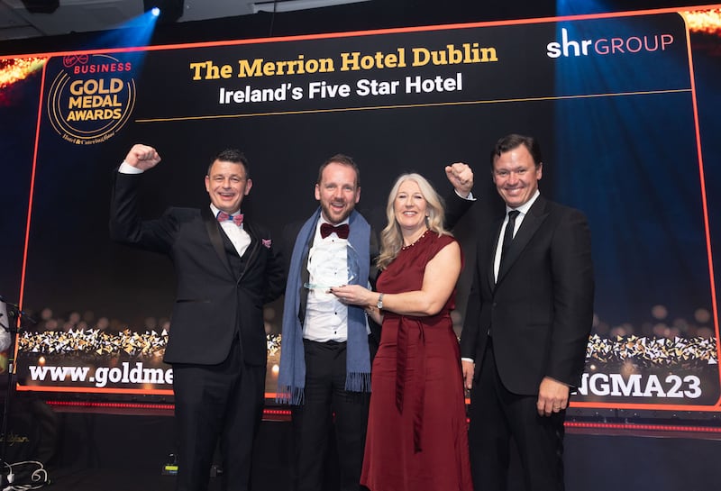 The Merrion Hotel Dublin – winner of Ireland’s five-star hotel: Fiachra Martin, Ed Cooney. Photograph: Paul Sherwood