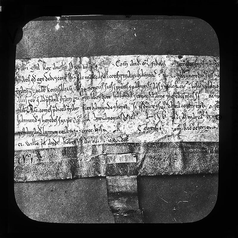 First paper: This is the oldest document from the destroyed Record Treasury, dating back to 1174–5.