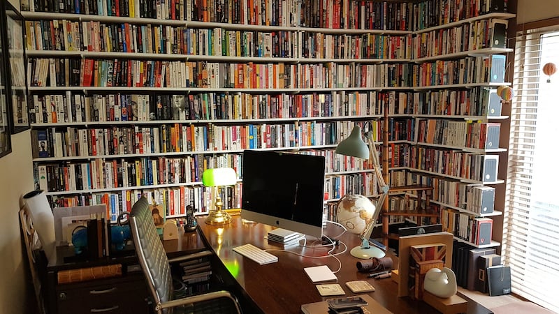 Paul Howard’s home office. Photograph: Jennifer Ryan