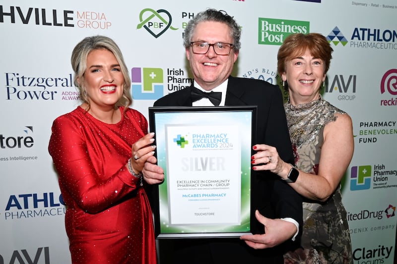 Silver Winners of Excellence in Community Pharmacy Chain, McCabes Pharmacy formerly Lloyds Pharmacy. Photograph: Paul Sherwood