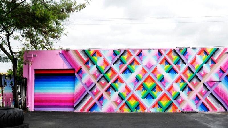 Maya Hayuk painting at Wynwood Walls