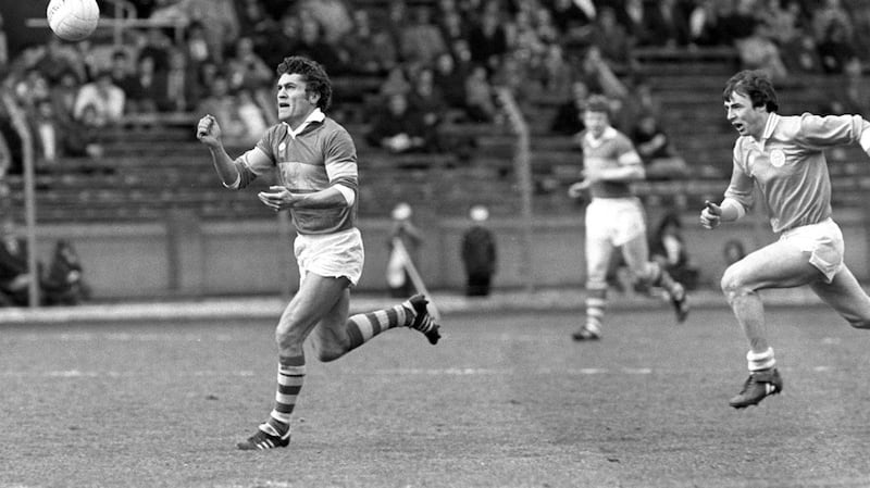 Ger Power in the 1982 All-Ireland football semi-final. Photograph: Billy Stickland/Inpho