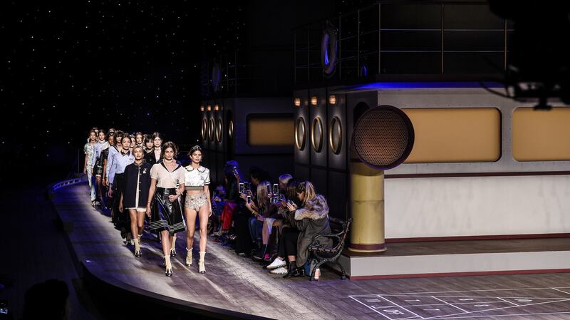 Tommy Hilfiger Women’s Fall 2016 show during New York Fashion Week. Photograph: Peter White/WireImage