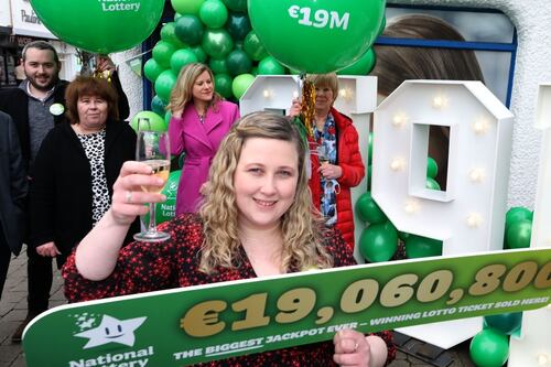 Lotto jackpot winner told to get financial advice before collecting cheque