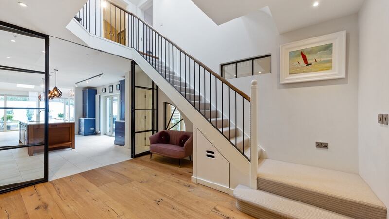 The inner hall opening to the kitchen