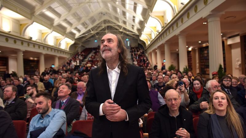 Writer John Waters at the Freedom to Prosper conference on Irexit at the RDS in Dublin. Photograph: Bryan Meade