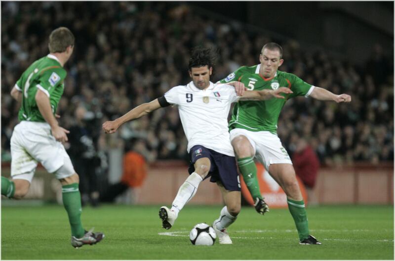 Richard Dunne became a stalwart of the Trapattoni era. Photograph: Dara Mac Dónaill   