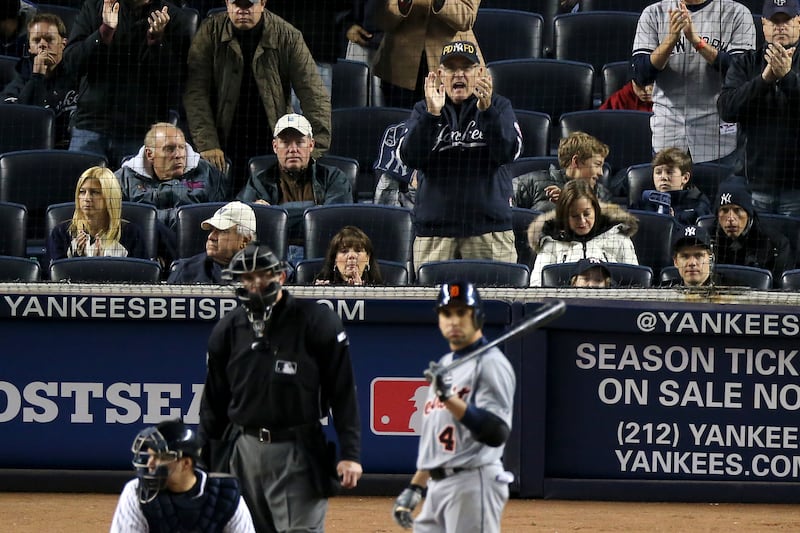 As mayor of New York, Rudy Giuliani was usually found in the prized seats behind home plate for every big game of a magical few years for the New York Yankees as they claimed four World Series between 1996 and 2000. Photograph: Bruce Bennett/Getty Images 