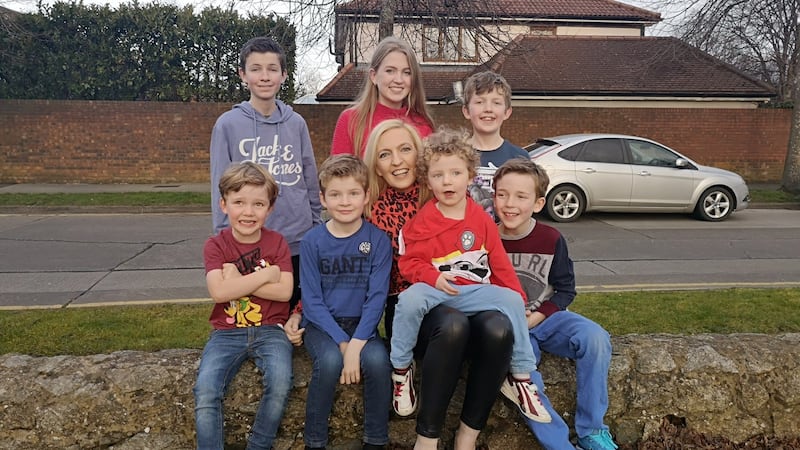 Jen Hogan and her children.