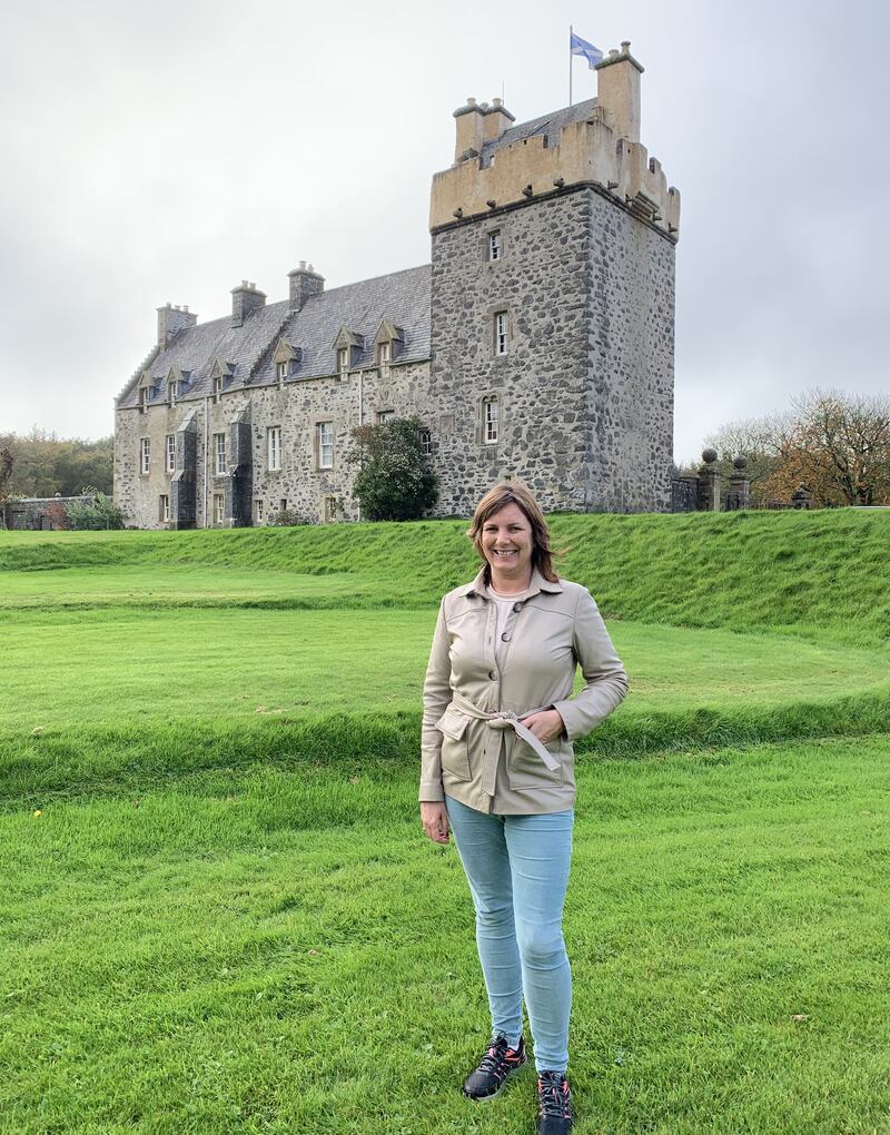 Angeline King at Lochnaw Castle, Scotland