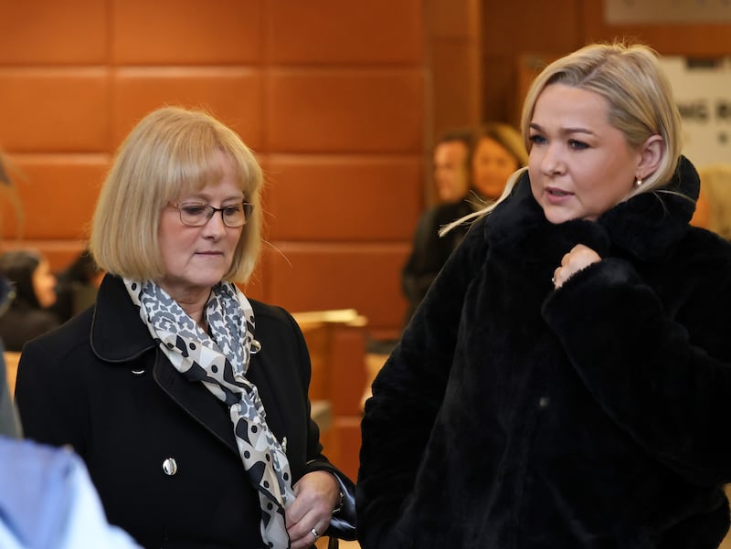 Edel Fox, wife of the late Colm Fox, with their daughter Rebecca Fox. Photograph: Colin Keegan/Collins Dublin