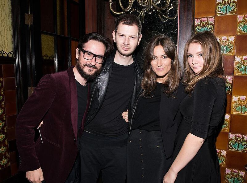 Anna Delvey (right) attends the first Tumblr Fashion Honor presented to Rodarte at The Jane Hotel, New York, in 2014. Photograph: Dave Kotinsky/Getty Images