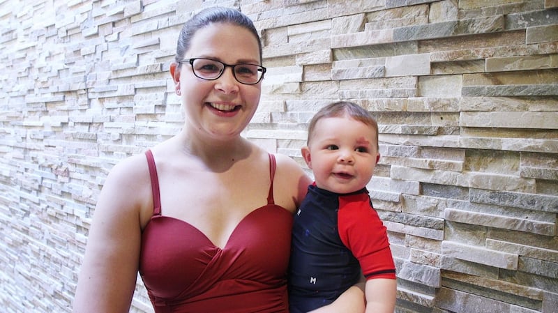 Ruth Daly and baby Annie: “I know there are [help to buy] schemes available for new builds, but the new builds coming into the market are still too expensive for our budget.” Photograph: Bryan O’Brien