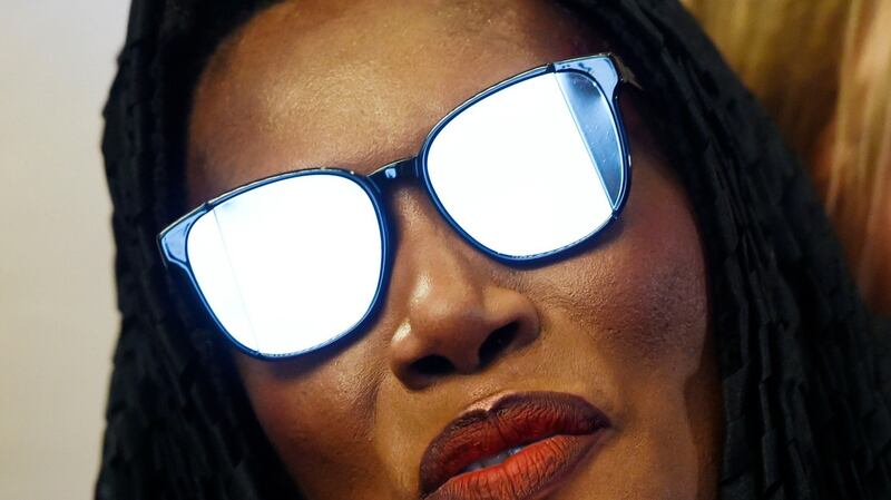 Singer Grace Jones, subject of the documentary ‘Grace Jones: Bloodlight and Bami’ at the premiere. Chris Pizzello/Invision/AP