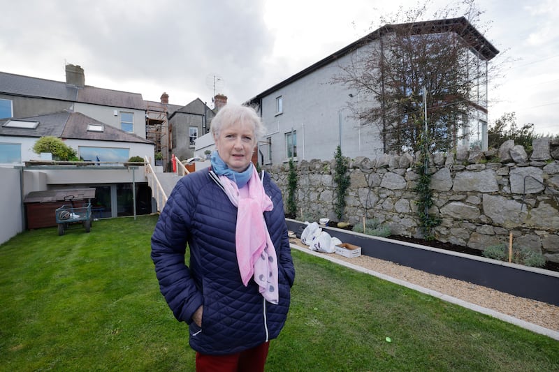 Jackie Revill, whose family home is next door to the property which contains the 'large, unauthorised' extension. Photograph: Alan Betson