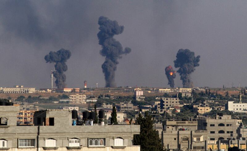 An Israel airstrike on Gaza International Airport in Rafah, southern Gaza, on July 7th, 2014. Photograph: Said Khatib/AFP via Getty Images