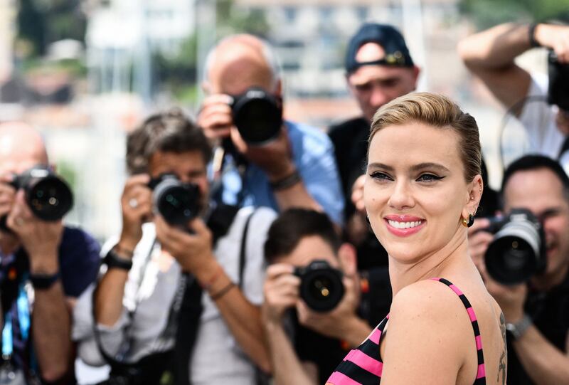 Scarlett Johansson promoting Asteroid City at the Cannes film festival in May. Photograph: Christophe Simon/AFP via Getty Images