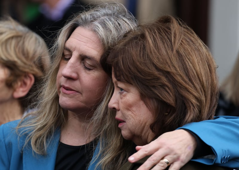 David Davin Power's wife, Dearbhla (in blue), with former Tánaiste Mary Harney. Photograph: Colin Keegan, Collins Dublin