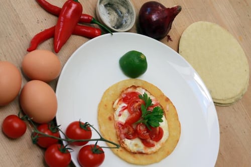 Give Me Five: Fried-egg tacos with tomato and chilli salsa