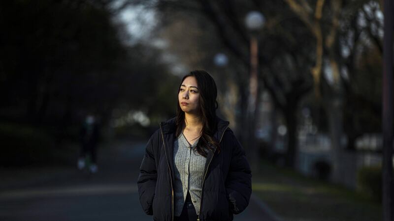 Nazuna Hashimoto near her home in Osaka, Japan.  Photograph: Hiroko Masuike/New York Times