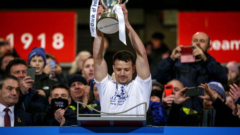 Monaghan captain Ryan Wylie lifted the Dr McKenna Cup last weekend. Photograph:  Lorcan Doherty/Inpho